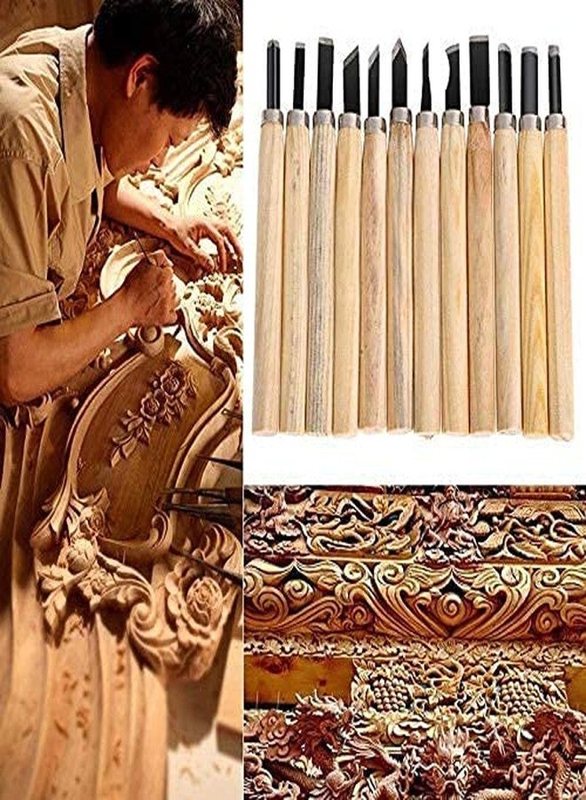 Kalitus مجموعة أزاميل نحت الخشب الاحترافية من كاليتوس، أزاميل نجارة من الفولاذ الكربوني، أدوات نحت بمقبض قوي للمبتدئين والأطفال - Image 2